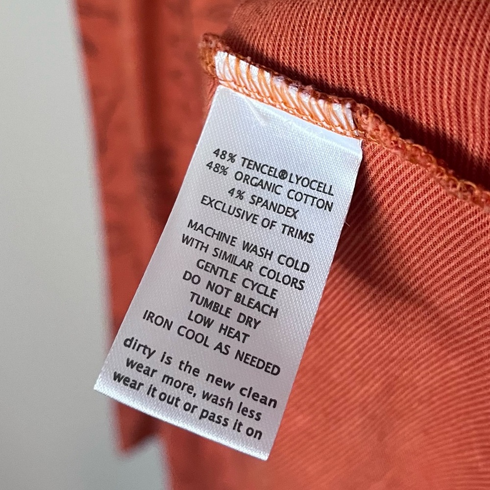 Toad & Co Rosemarie Organic Cotton A-Line Empire Waist Dress Orange Floral XS - Picture 9 of 9
